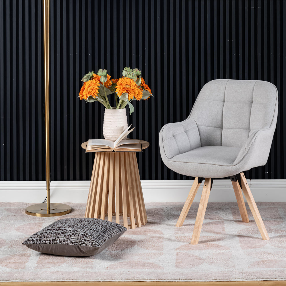 Onsevig Beige Upholstery Swivel Armchairs