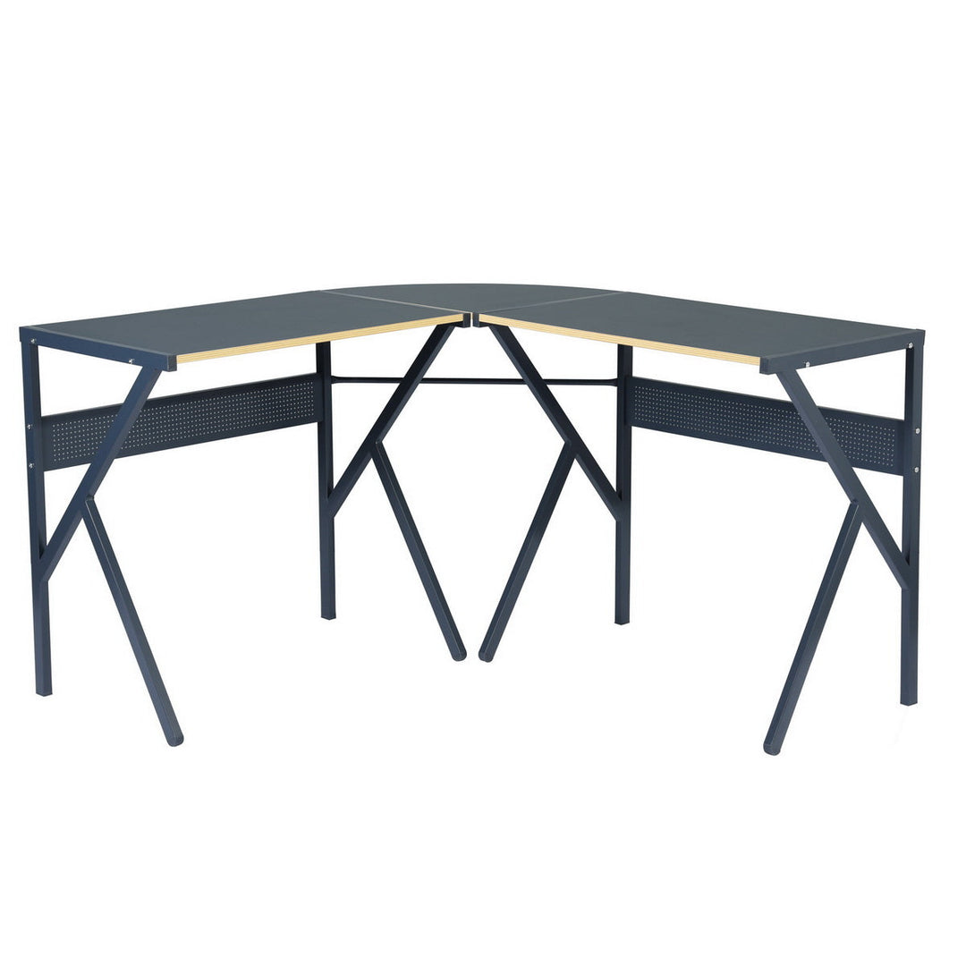 Alisson Modern L-Shaped Corner Desk - Stylish and Functional Office Workspace in Black-HOMY CASA