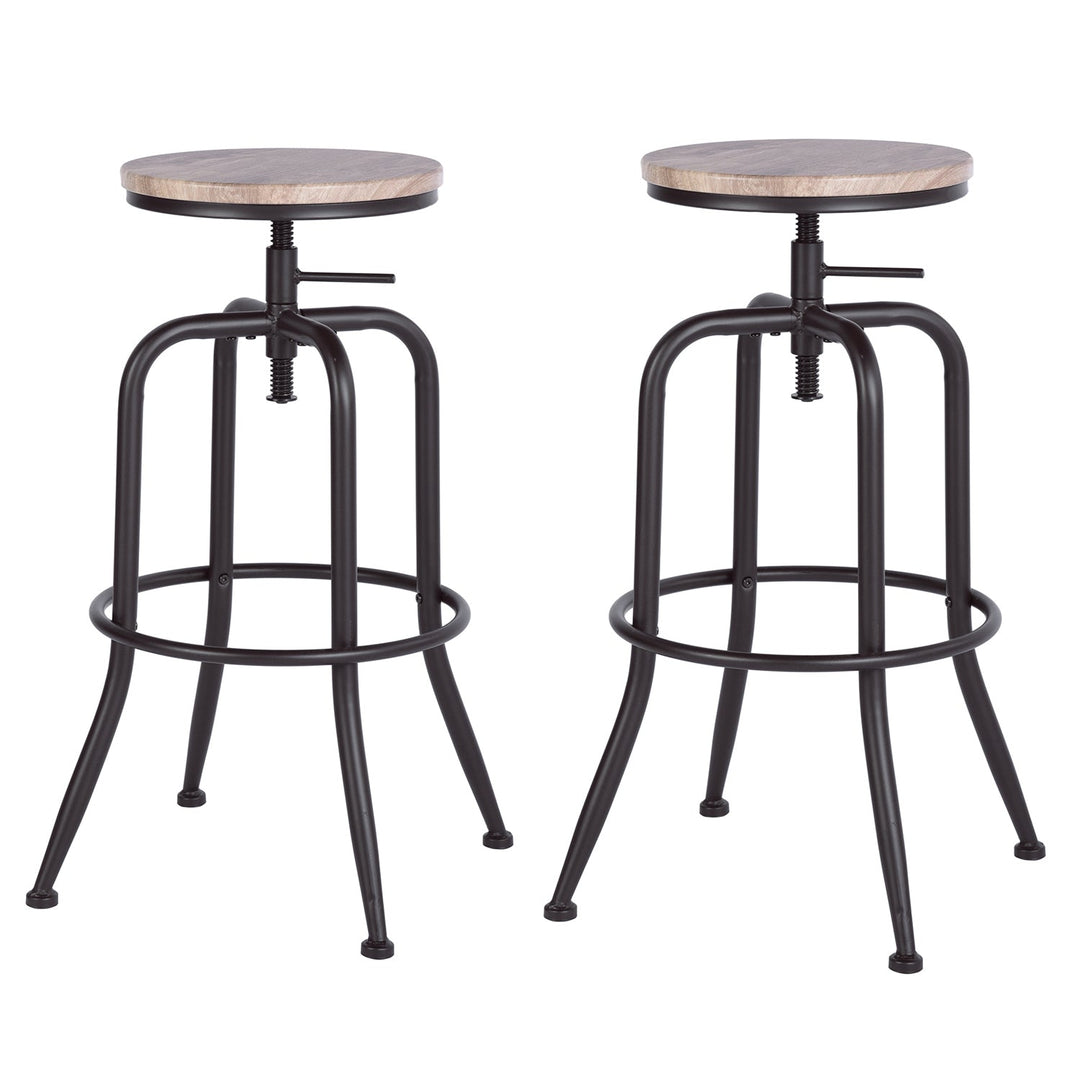 anacletus metal frame barstool - black metal - swivel function american industrial style