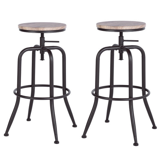 anacletus metal frame barstool - black metal - swivel function american industrial style