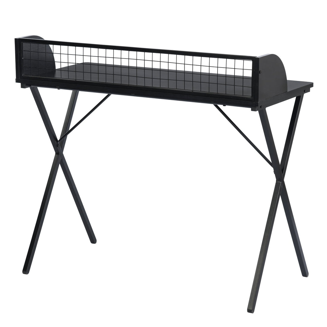 Ava Iron Back Wood Top Office Desk
