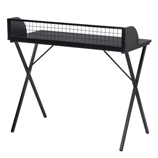 Ava Iron Back Wood Top Office Desk