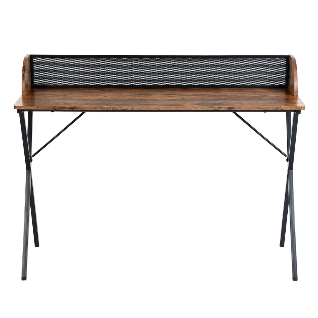 Ava Iron Back Wood Top Office Desk