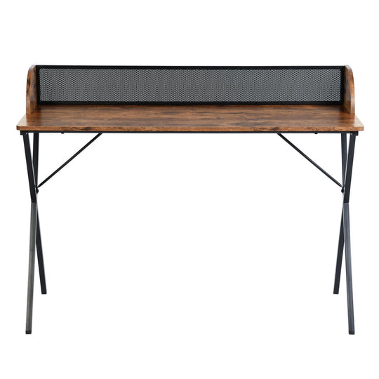 Ava Iron Back Wood Top Office Desk