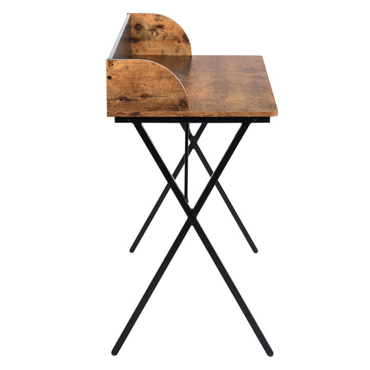 Ava Iron Back Wood Top Office Desk