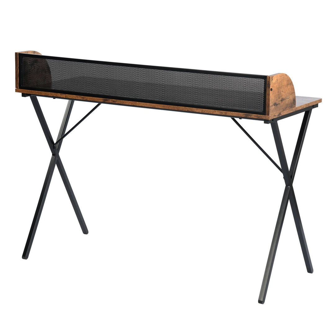 Ava Iron Back Wood Top Office Desk