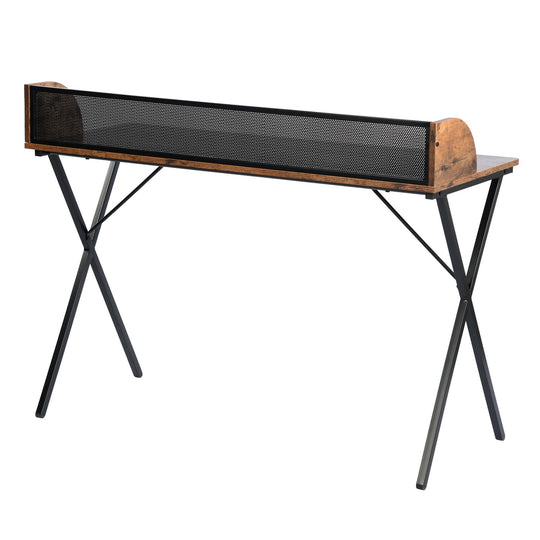 Ava Iron Back Wood Top Office Desk