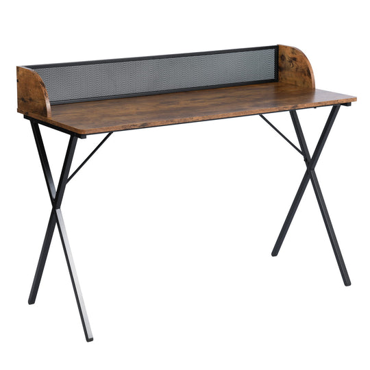 Ava Iron Back Wood Top Office Desk