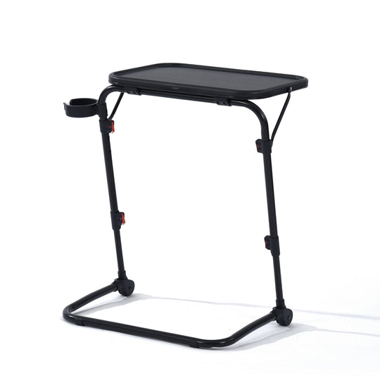 Baseline Adjustable Folding Table – Black Metal Desk for Gaming, Work & Study