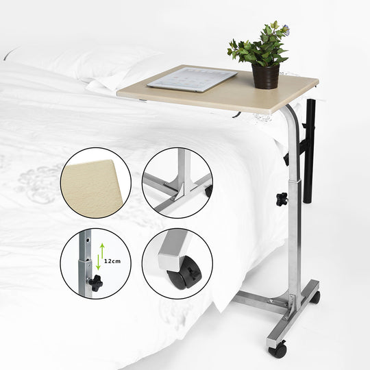 Computer Desk Laptop Ivory Width 18.9 in. Table Adjustable - HomyCasa