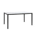 brandt dining table - black metal legs with wood top - modern and sleek for dining room or kitchen