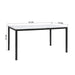 55''/59'' Dining Table with Metal Legs - Homy Casa - HomyCasa