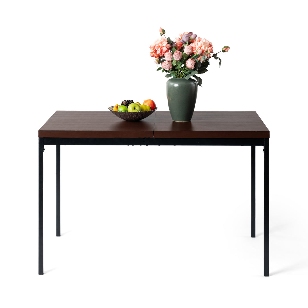 cajon 120cm dining table - dark wood finish - modern style