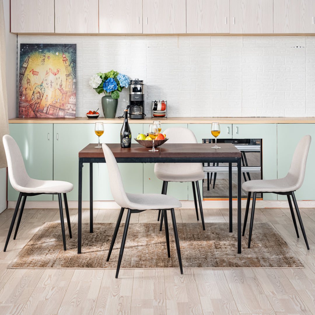 Cajon Modern wooden Dining Table, Stylish and Functional-HOMY CASA