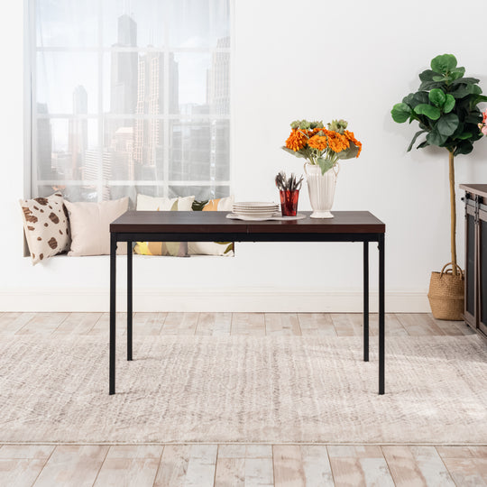 Cajon Modern wooden Dining Table, Stylish and Functional-HOMY CASA