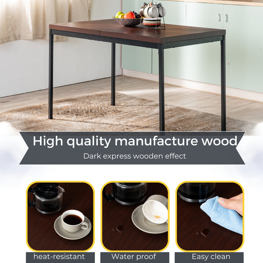 Cajon Modern wooden Dining Table, Stylish and Functional-HOMY CASA