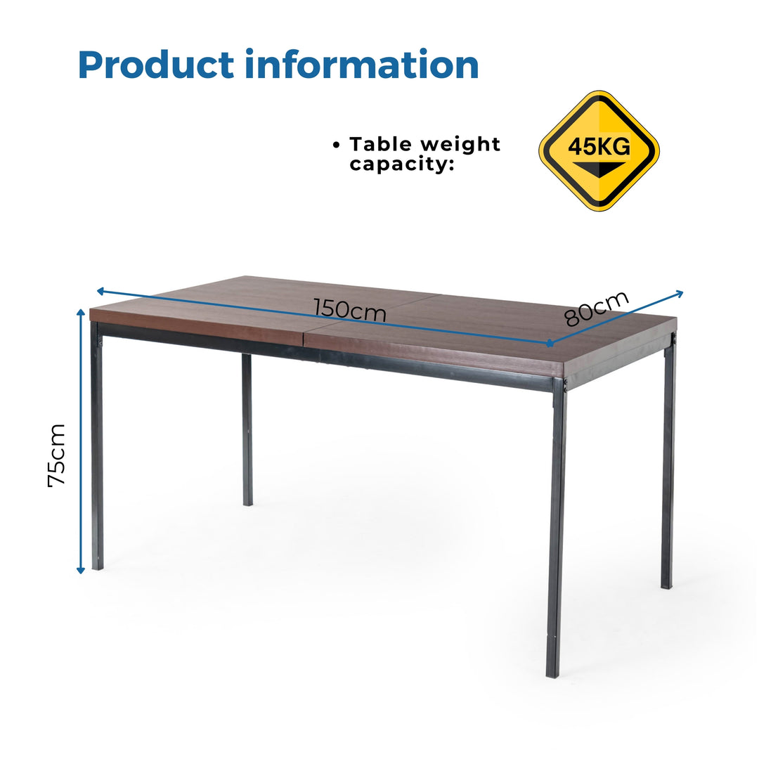 Cajon Modern wooden Dining Table, Stylish and Functional-HOMY CASA 