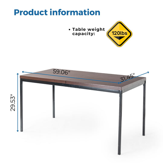 Cajon Modern wooden Dining Table, Stylish and Functional-HOMY CASA 