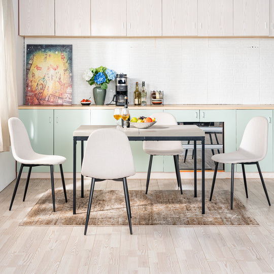 Cajon Modern wooden Dining Table, Stylish and Functional-HOMY CASA 