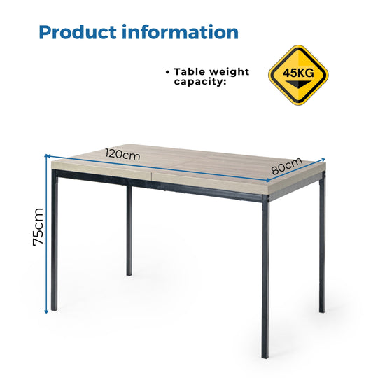 Cajon Modern wooden Dining Table, Stylish and Functional-HOMY CASA 