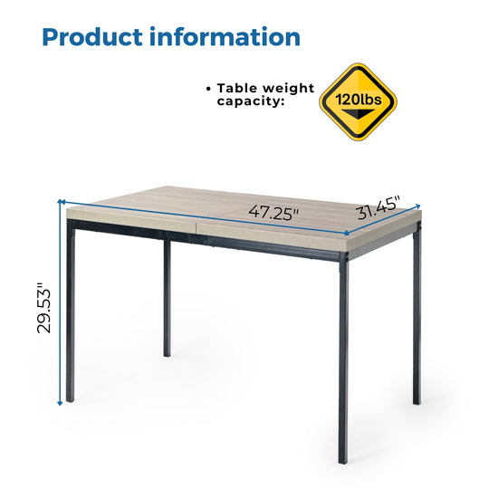 Cajon Modern wooden Dining Table, Stylish and Functional-HOMY CASA 
