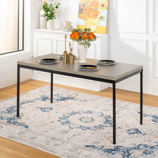 Cajon Modern wooden Dining Table, Stylish and Functional-HOMY CASA 