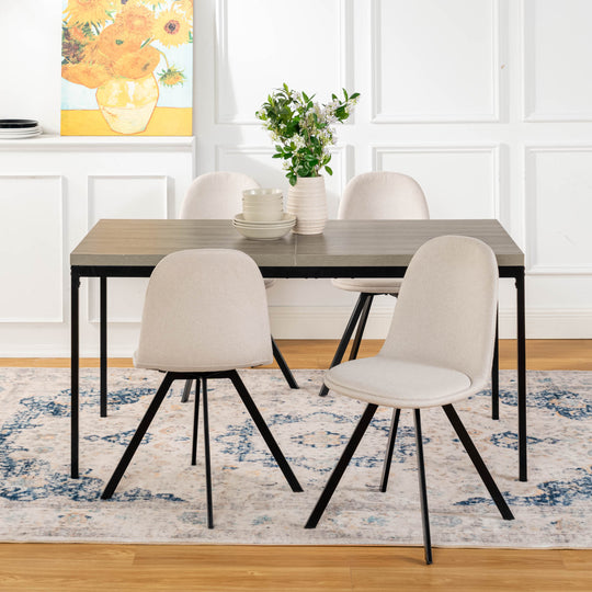 Cajon Modern wooden Dining Table, Stylish and Functional-HOMY CASA 