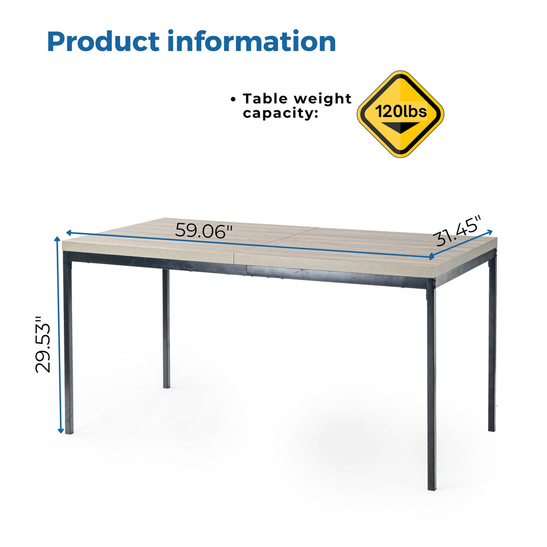 Cajon Modern wooden Dining Table, Stylish and Functional-HOMY CASA 