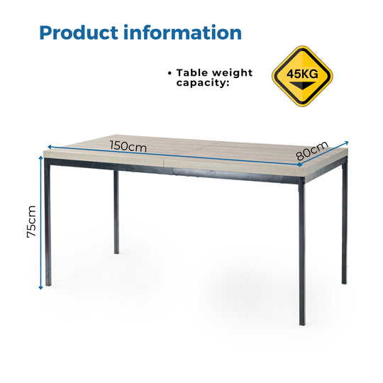 Cajon Modern wooden Dining Table, Stylish and Functional-HOMY CASA 