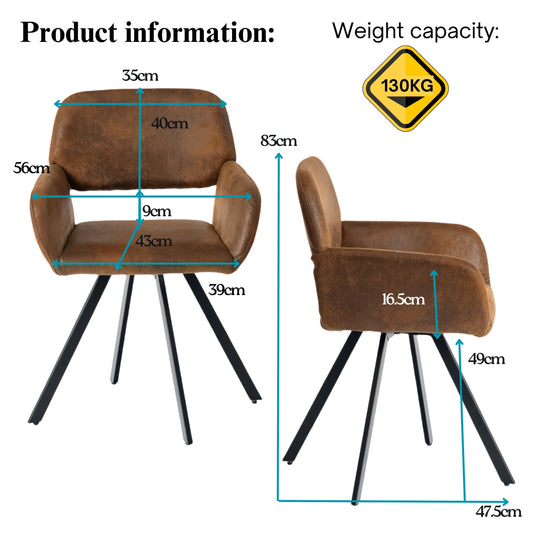 California Cozy home Swivel Dining Chair-HOMY CASA