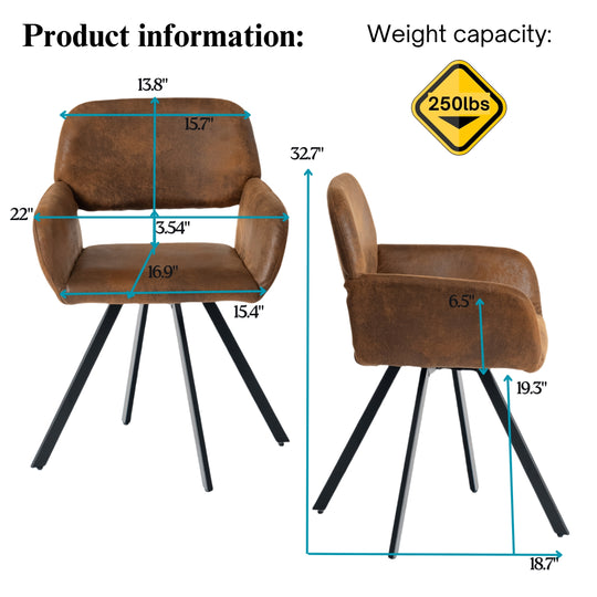 California Cozy home Swivel Dining Chair-HOMY CASA