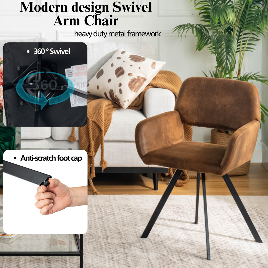 California Cozy home Swivel Dining Chair-HOMY CASA