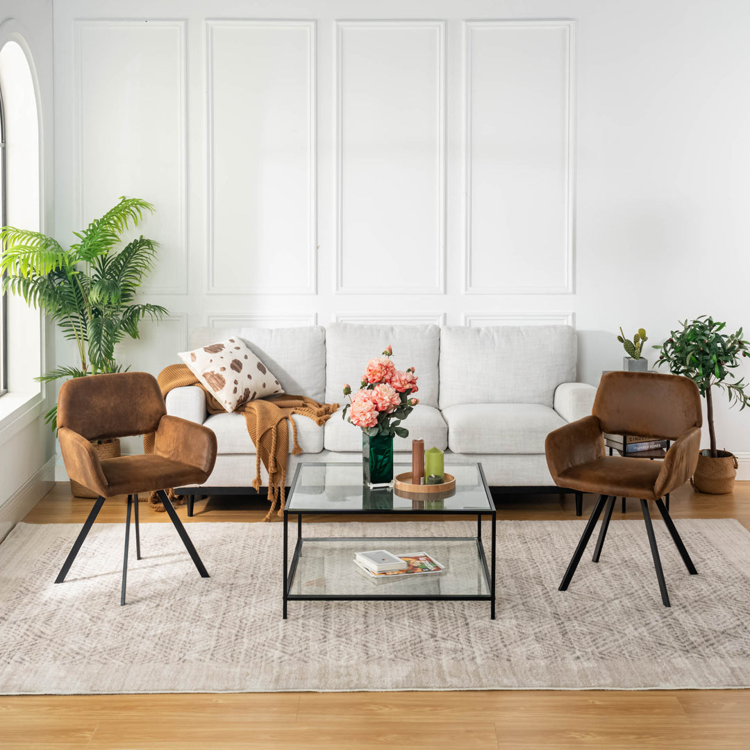 California Cozy home Swivel Dining Chair-HOMY CASA