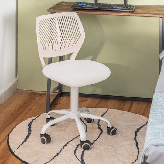 Carnation Corduroy Fabric upholtery Ergonomic Adjustable Office Chair-HOMY CASA