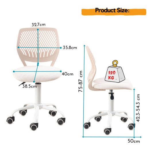 Carnation Corduroy Office Chair - Cozy & Chic Seating