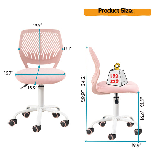 Carnation Corduroy Office Chair - Cozy & Chic Seating