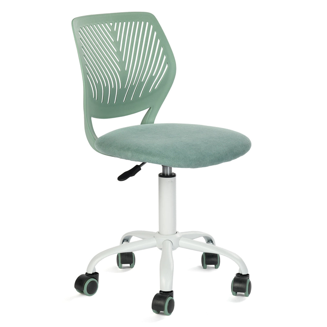 carnation ergonomic study chair - abrasion-resistant fabric upholstery - PP backrest black metal legs modern style