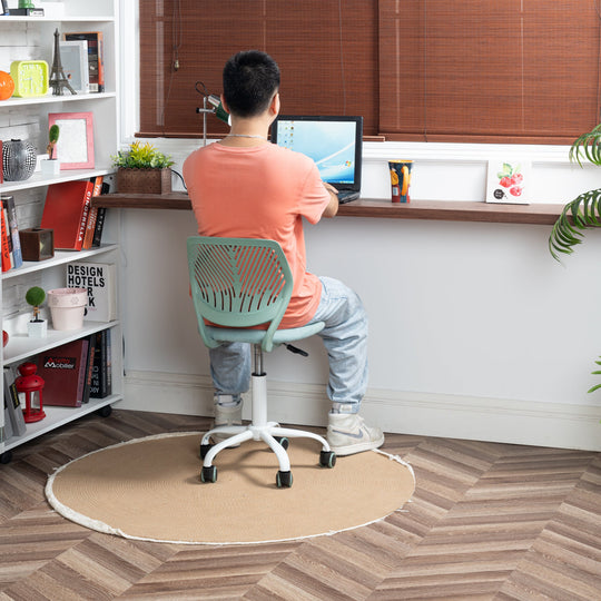 Carnation Fabric Study Chair - Morandi Colors, Ergonomic Design
