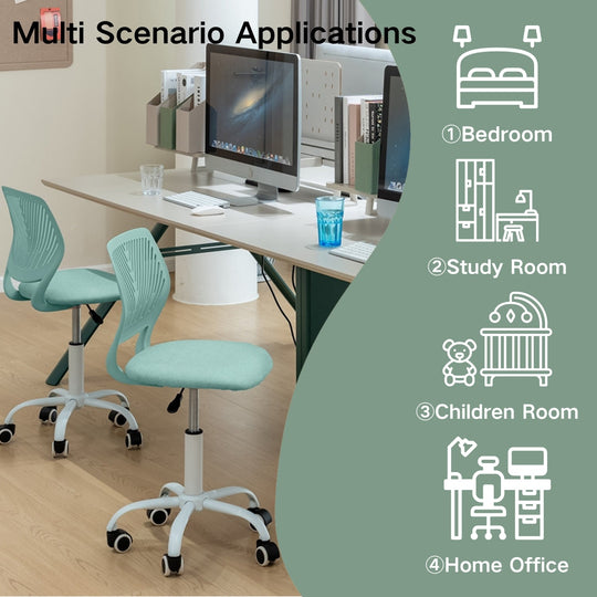 Carnation Fabric Study Chair - Morandi Colors, Ergonomic Design