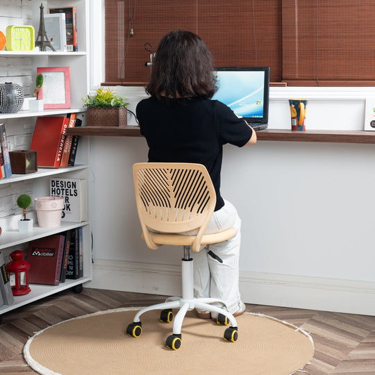 Carnation Fabric Study Chair - Morandi Colors, Ergonomic Design