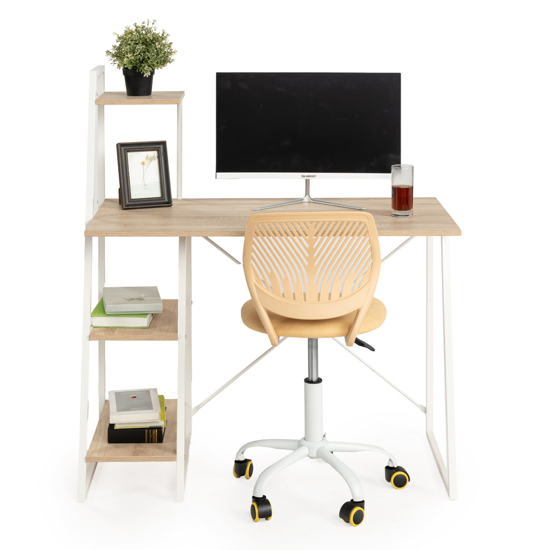 Carnation Fabric Study Chair - Morandi Colors, Ergonomic Design