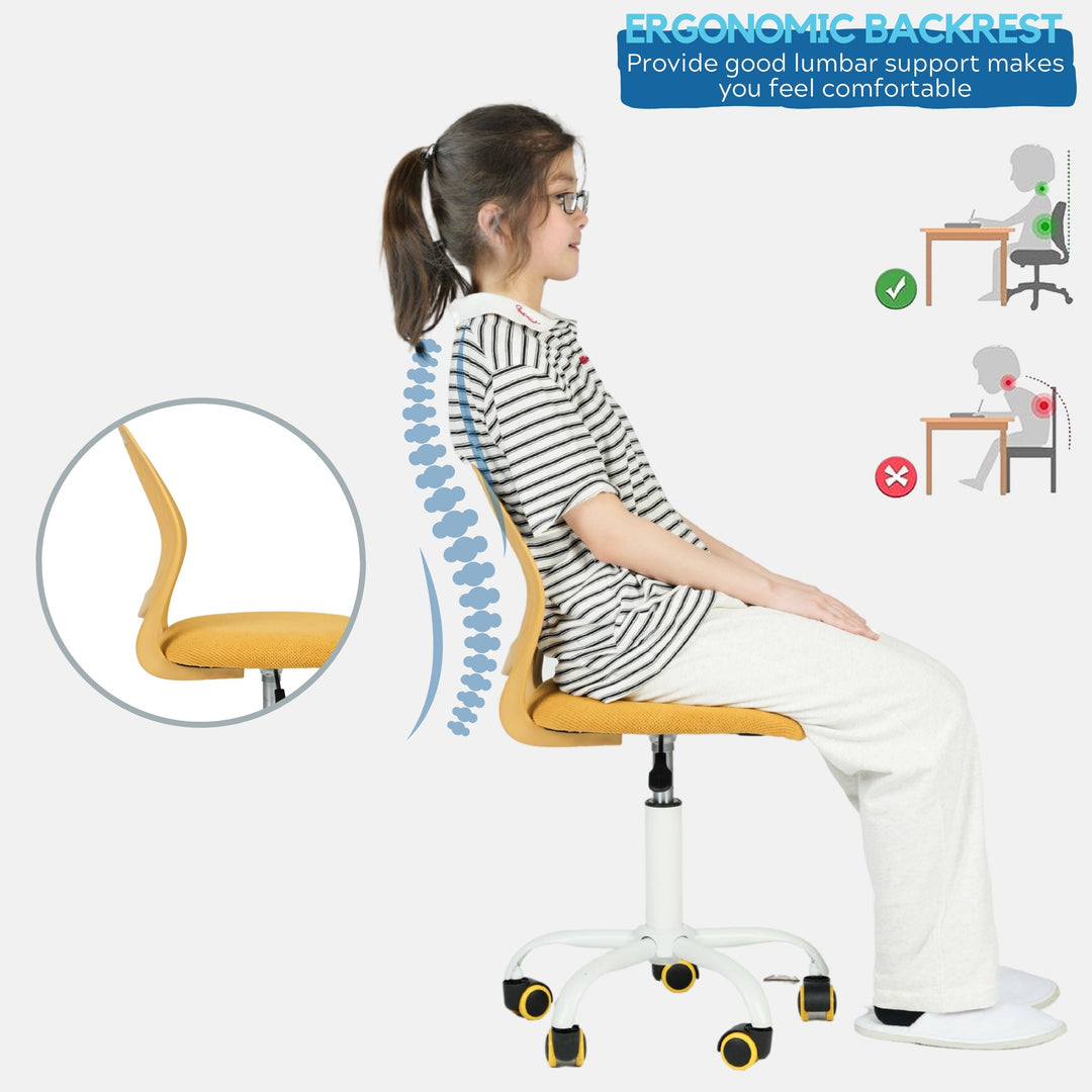 Carnation Fabric Study Chair - Morandi Colors, Ergonomic Design