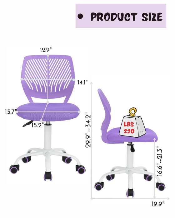 Carnation PP Backrest Office Chair - Stylish & Durable Design