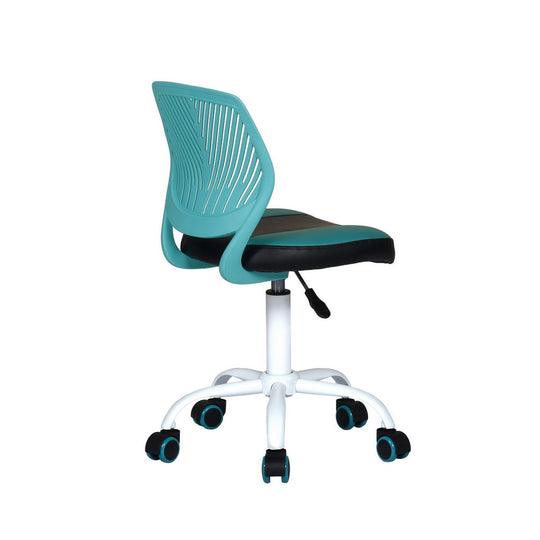 Carnation Ergonomic Study Chair, Faux Leather, Sleek white Frame