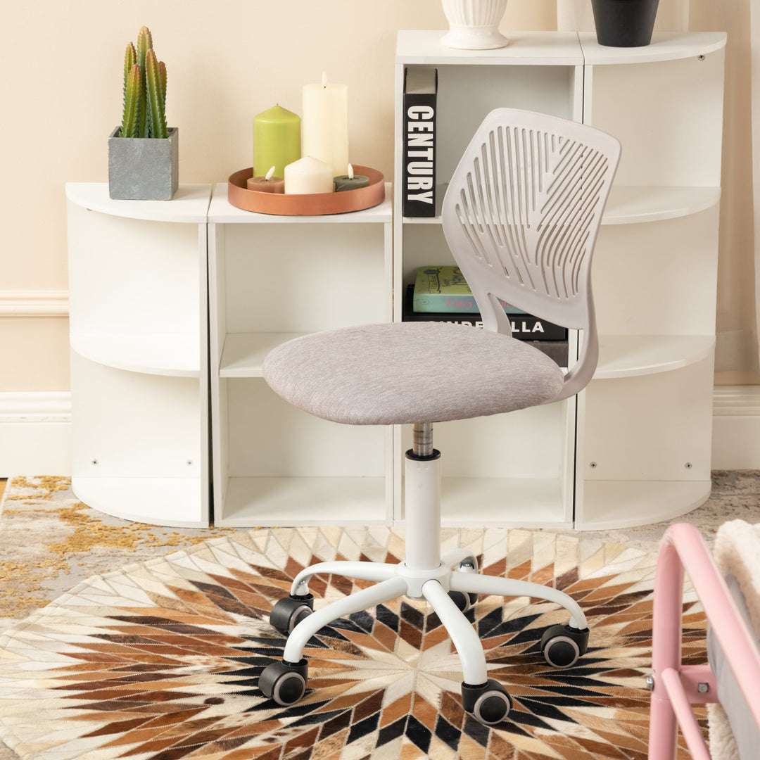 Carnation Fabric Study Chair - Morandi Colors, Ergonomic Design