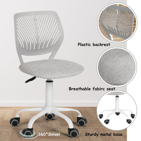 Carnation Fabric Study Chair - Morandi Colors, Ergonomic Design