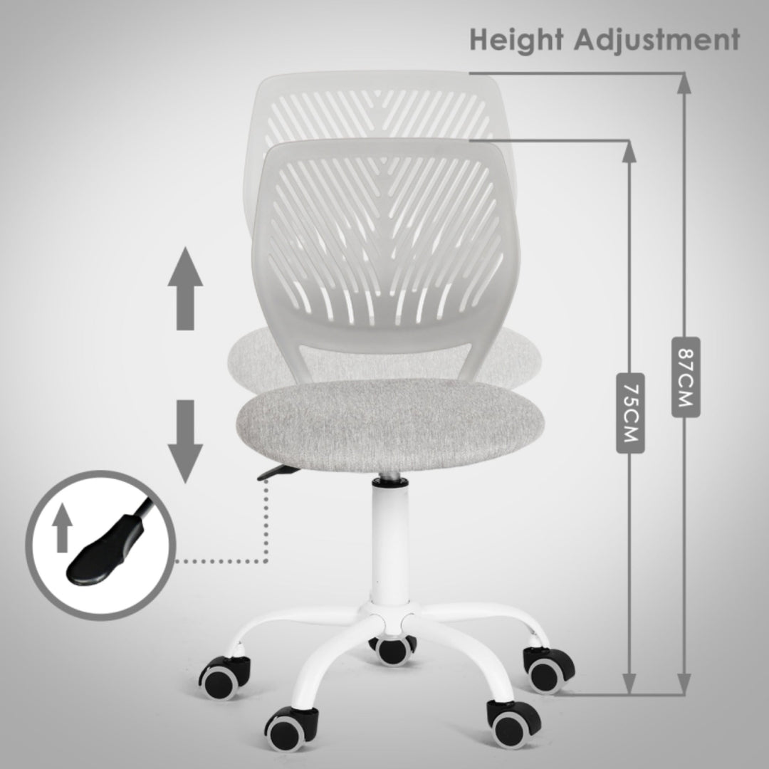 Carnation Fabric Study Chair - Morandi Colors, Ergonomic Design