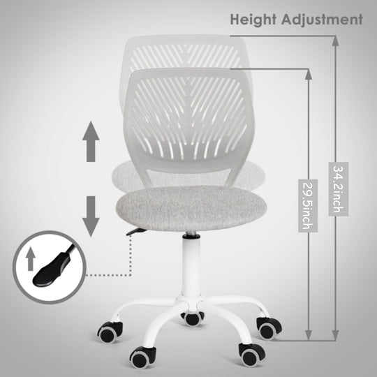 Carnation Fabric Study Chair - Morandi Colors, Ergonomic Design