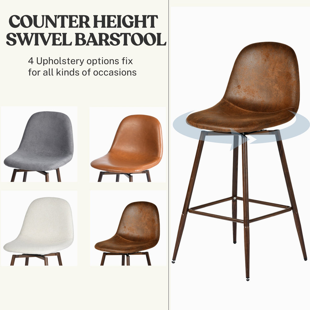 Charlton Modern Counter Bar Stools With Metal Legs-HOMY CASA
