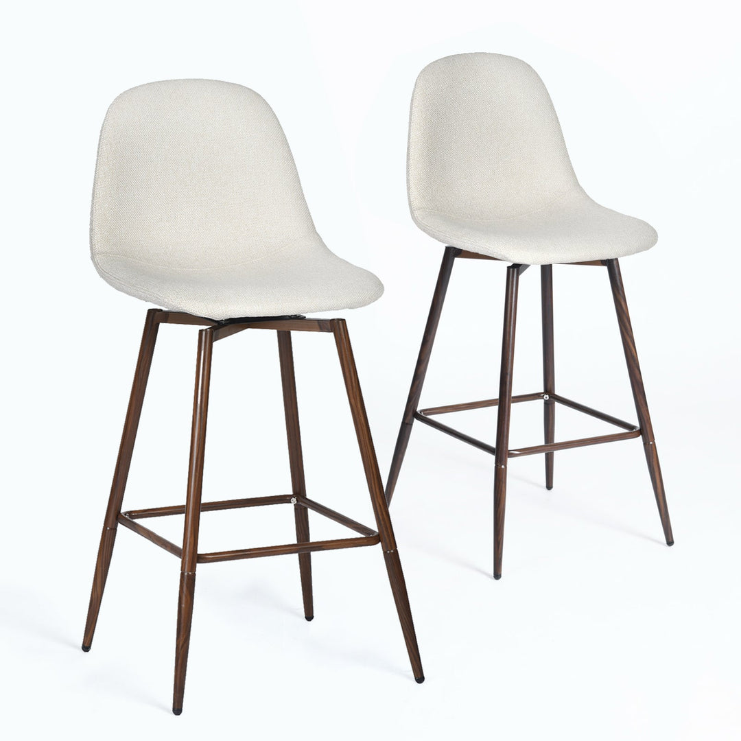 Charlton Modern Counter Bar Stools With Metal Legs-HOMY CASA
